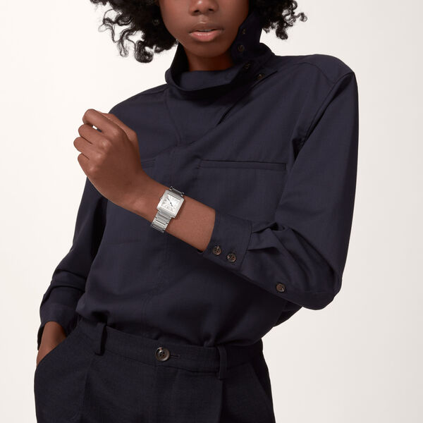 Tank Fran&ccedil;aise Medium Quartz 32 x 27 mm Stainless Steel